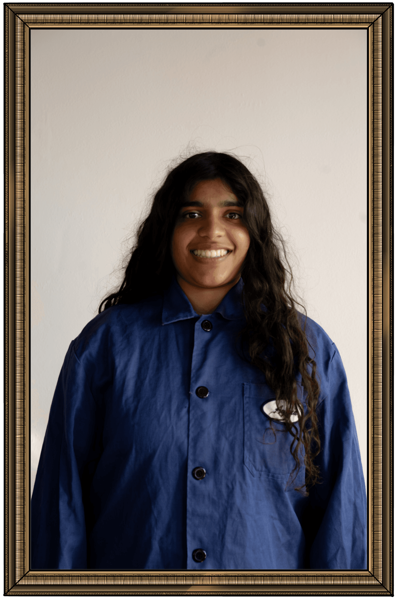 Ayana Farooq in ornate frame