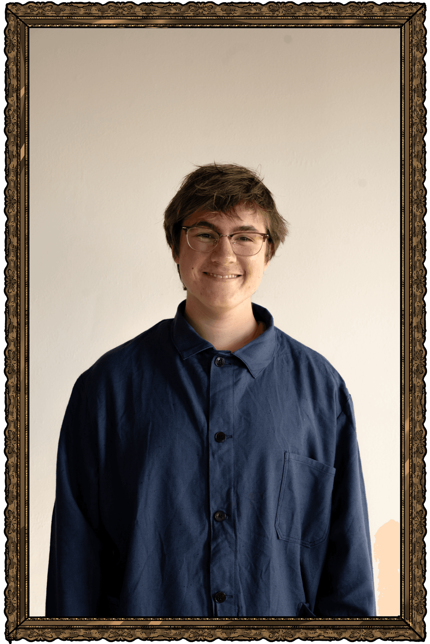 Dieter Schoening in ornate frame