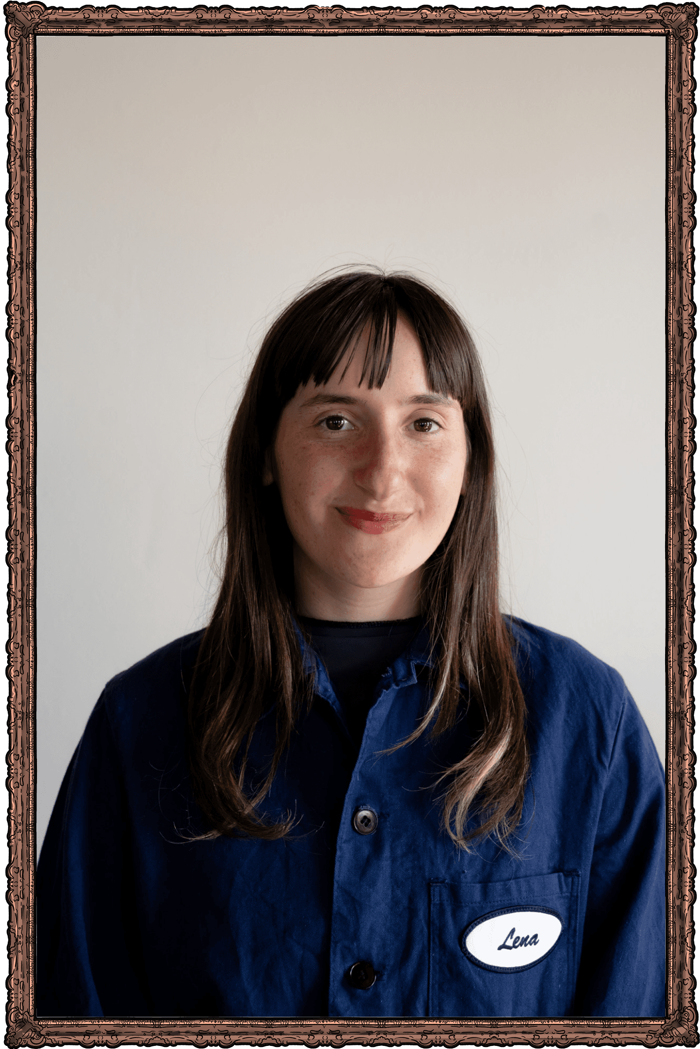 Lena Kaouki in ornate frame